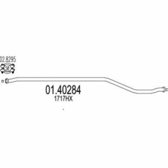 Труба выхлопного газа MTS 0140284 (фото 1)