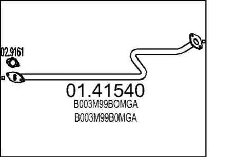 Труба выхлопного газа MTS 0141540
