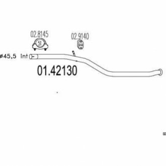 Труба выхлопного газа MTS 0142130 (фото 1)