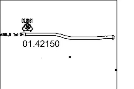 Труба выхлопного газа MTS 0142150