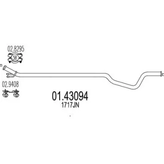 Труба вихлопного газу MTS 0143094