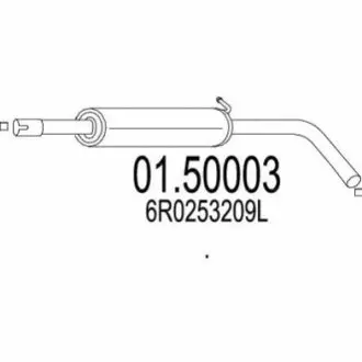 Глушитель VAG FABIA/A1/POLO/IBIZA 1.2TSi 10- MTS 0150003