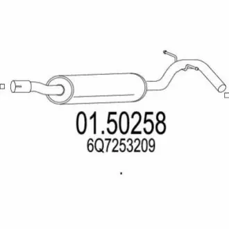 Глушник системи випуску (середній) MTS 0150258