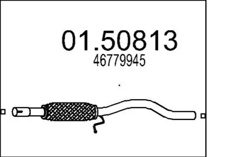 Глушник системи випуску (середній) MTS 0150813