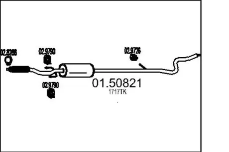Глушитель 207 1.4.. MTS 0150821