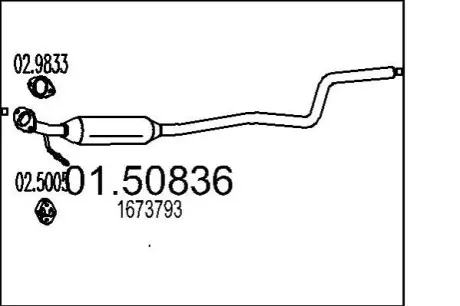Глушник FIESTA 1.4 16V.. MTS 0150836