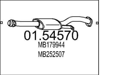 Глушник системи випуску (середній) MTS 0154570