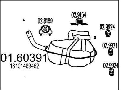 Глушник вихлопних газів (кінцевий) MTS 0160391 (фото 1)