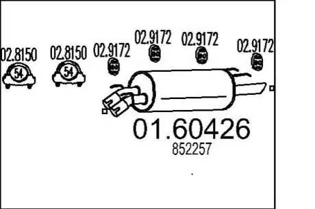 Глушник вихлопних газів (кінцевий) MTS 01.60426