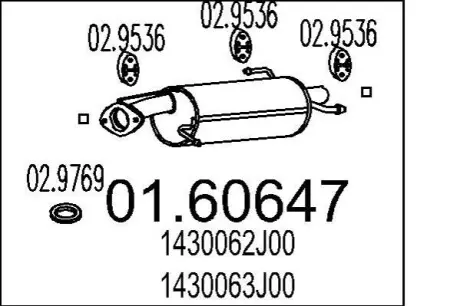 Глушник вихлопних газів (кінцевий) MTS 0160647