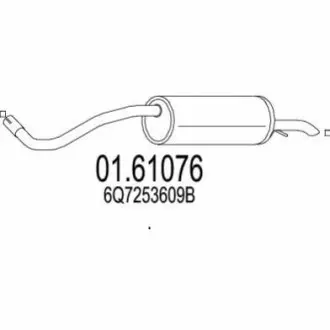 Глушник вихлопних газів (кінцевий) MTS 0161076