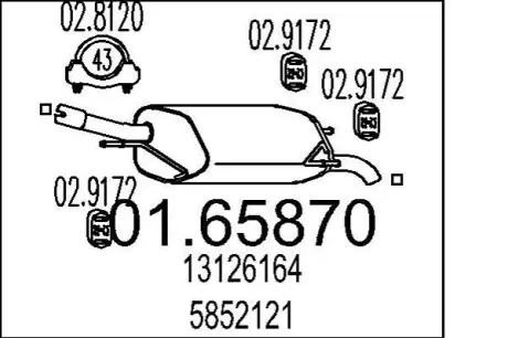 Глушник вихлопних газів (кінцевий) MTS 01.65870