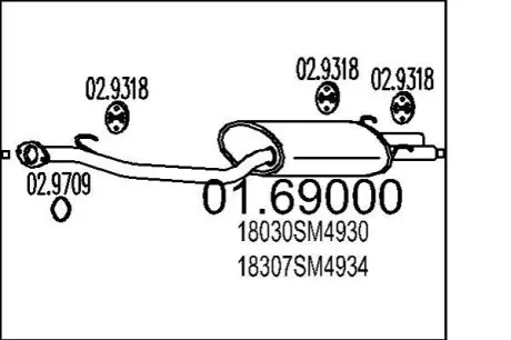 Глушник MTS 0169000