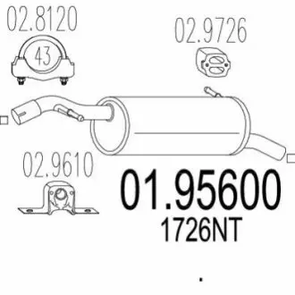 Глушник вихлопних газів (кінцевий) MTS 0195600