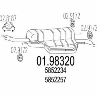 Глушник вихлопних газів (кінцевий) MTS 01.98320