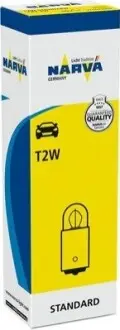 Автолампа T2W 12V 2W BA9s Standard NARVA 170533000 Купити в Україні