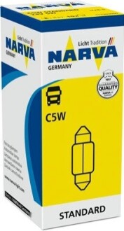 Автолампа C5W 24V 5W SV8.5 (11x35mm) NARVA 171363000