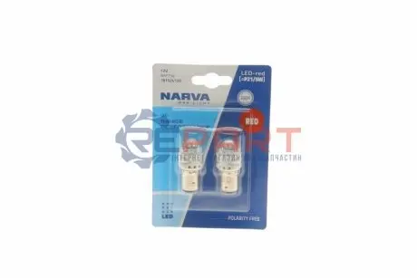 Автолампа P21/5W 12V 1.75/0.65W BAY15d LED (червона) (К-кт 2 шт.) NARVA 181524100 Купить в Украине