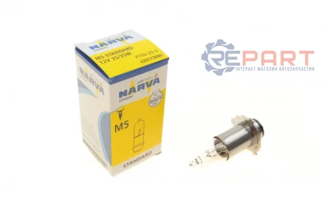 Автолампа MH6 12V 35/35W (M5) P15d-25-3 Standard (Moto) NARVA 420173000