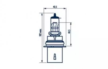Лампа накаливания дальнего света. Лампа накаливания, основная фара. Лампа накаливания, основная фара. Лампа накаливания дальнего света NARVA 48004 (фото 1)