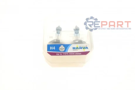 (к-кт 2шт) Автолампа H4 12V 60/55W P43t Range Power 110 NARVA 480612100
