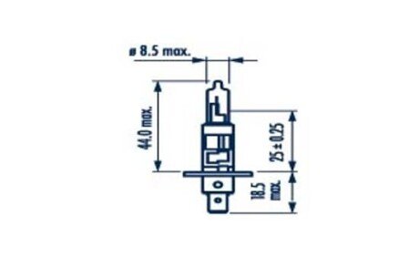 Автолампа H1 55W P14,5S RP50+ 12V 55W P14,5s CP NARVA 48334 (фото 1)