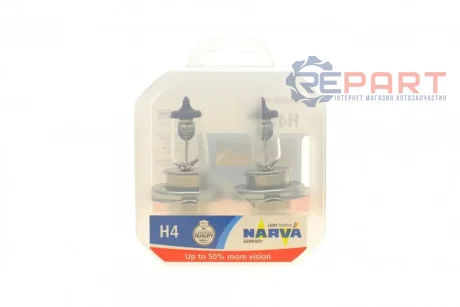 (к-кт 2 шт.) Автолампа H4 12V 60/55W P43t Range Power 50+ NARVA 488612100