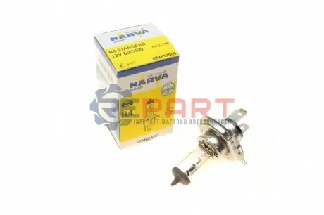 Автолампа H4 12V 60/55W P43t Standard NARVA 488813000 Купити в Україні