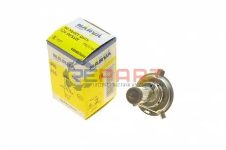 Автолампа H4 12V 60/55W P43t Heavy Duty NARVA 488883000 Купити в Україні