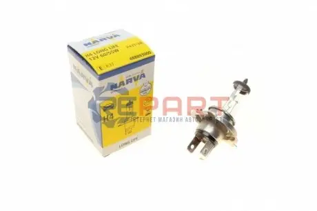 Автолампа H4 12V 60/55W P43t Long Life NARVA 488893000 Купити в Україні
