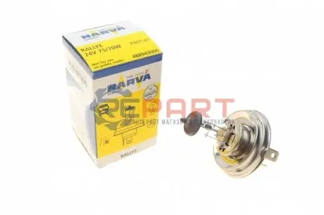 Фото Автолампа H4 24V 75/70W P45t Rallye NARVA (488943000) зображення 1