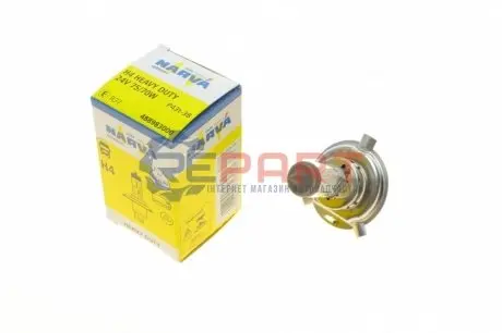 Фото Автолампа H4 24V 75/70W P43t Heavy Duty NARVA (488983000) зображення 1