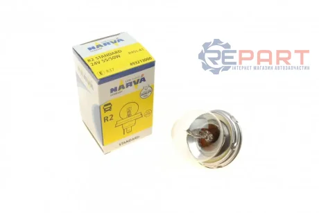 Автолампа R2 24V 55/50W P45t Standard NARVA 493213000