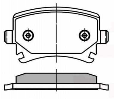 Тормозные колодки задние Caddy III/Golf V/Audi A4 03- - (1K0698451, 1K0698451B, 1K0698451D) National NP2021