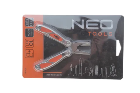 Мультиинструмент (Mini) 10in1/Alu/Led light (+чехол) (L=115mm) NEO TOOLS 01-027
