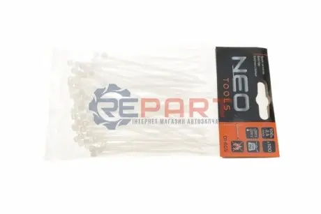 Стяжка пластикова 4,8x390 мм (біла) NEO TOOLS 01605 Купити в Україні
