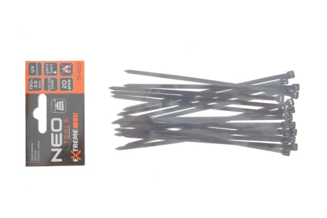 Набор стяжек пластиковых EXTREME 3,6x150 мм 20 ед. (чёрная) NEO TOOLS 01-625