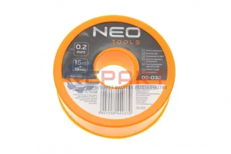 Фум-стрічка для труб 19x0,2 mm L-15 m NEO TOOLS 02-032 Купити в Україні
