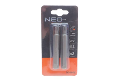 (к-кт 2 шт) Бита 3/8" Torx T40 75 мм NEO TOOLS 10-942