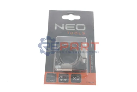 Хомут черв'ячний Ø20-32x9 мм 3 од. NEO TOOLS 11404 Купити в Україні