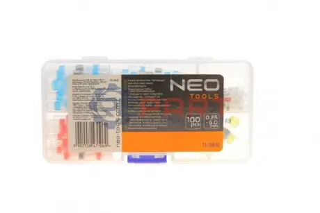 Термоусаджувана трубка (к-кт 100шт) (d=0.25mm-6mm) NEO TOOLS 11969 Купить в Украине