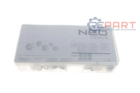 Гайка самостопорна (146шт) (M4/M/M6/M8/M10/M12) NEO TOOLS 11972