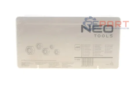 Набір гайок (300шт) (M3/M4/M5/M6/M8/M10) NEO TOOLS 11982