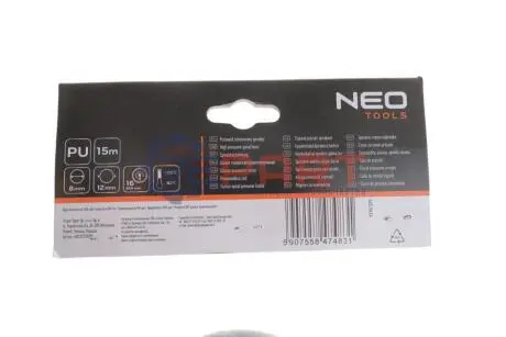 Шланг пневматичний 1/4" Ø8 mm L-15 m NEO TOOLS 12-076-1 Купити в Україні