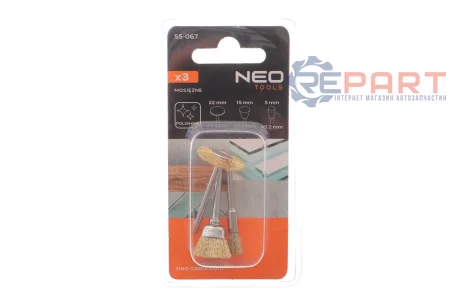 Набір щіток, латунний дріт 3 шт. NEO TOOLS 55-067