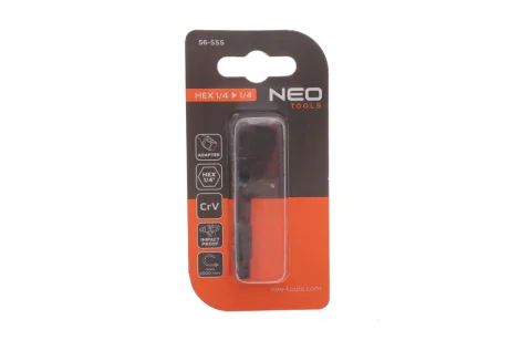 Переходник 1/4 х 1/4 шестигранной NEO TOOLS 56-555