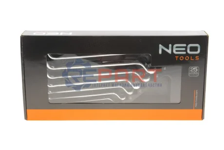Набір ключів колінчастих 6x7-20х22 мм 45°-75° 8 од. NEO TOOLS 84233