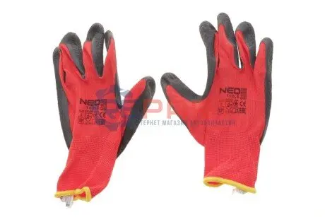 Рукавиці робочі з латексним покриттям (крінкл) 3121x (Т.10) NEO TOOLS 97-645-10 Купити в Україні
