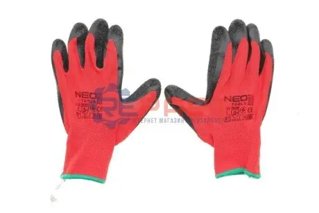 Рукавиці робочі з латексним покриттям (крінкл) 3121x (Т.8) NEO TOOLS 97-645-8 Купити в Україні