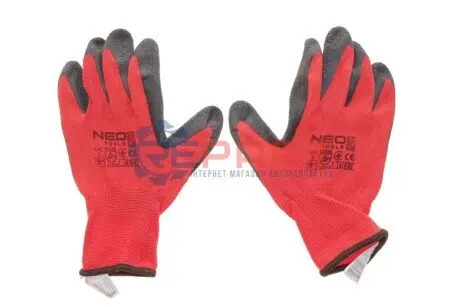 Рукавиці робочі з латексним покриттям (крінкл) 3121x (Т.9) NEO TOOLS 97-645-9 Купити в Україні